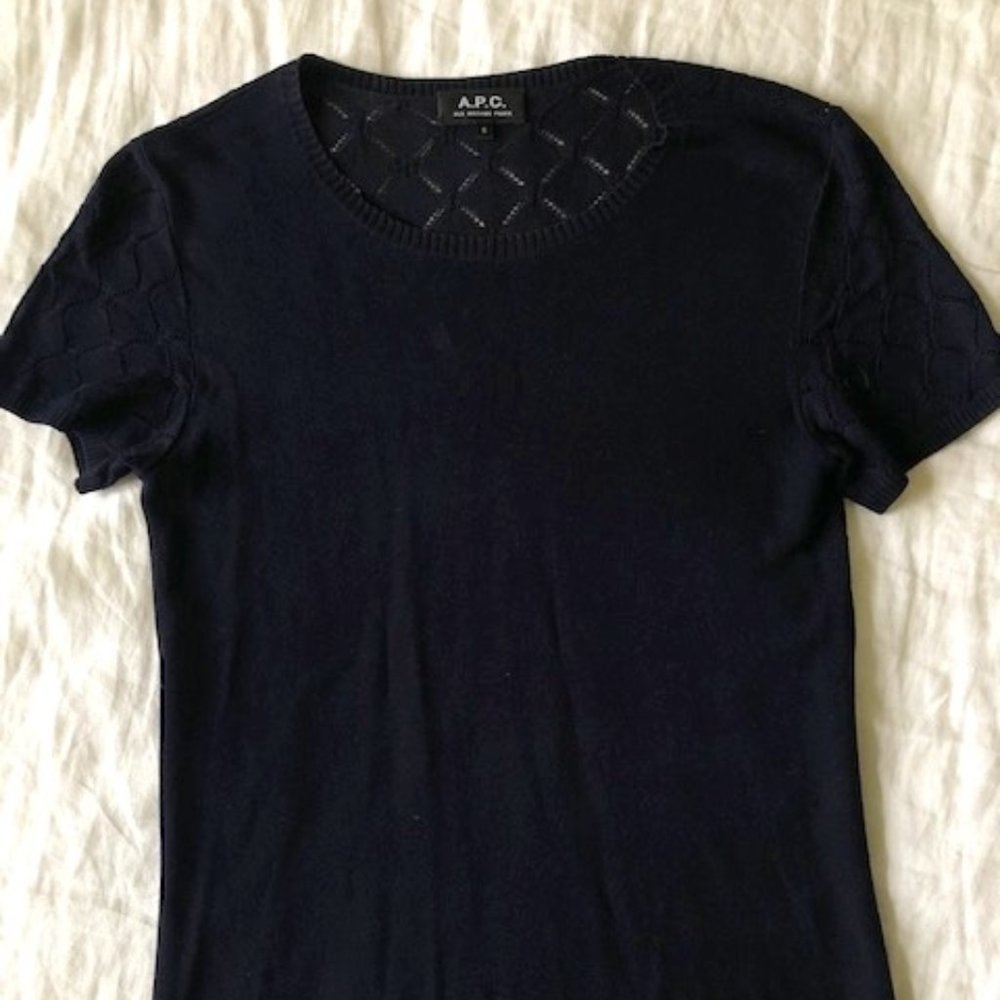 APC dark blue knit tee